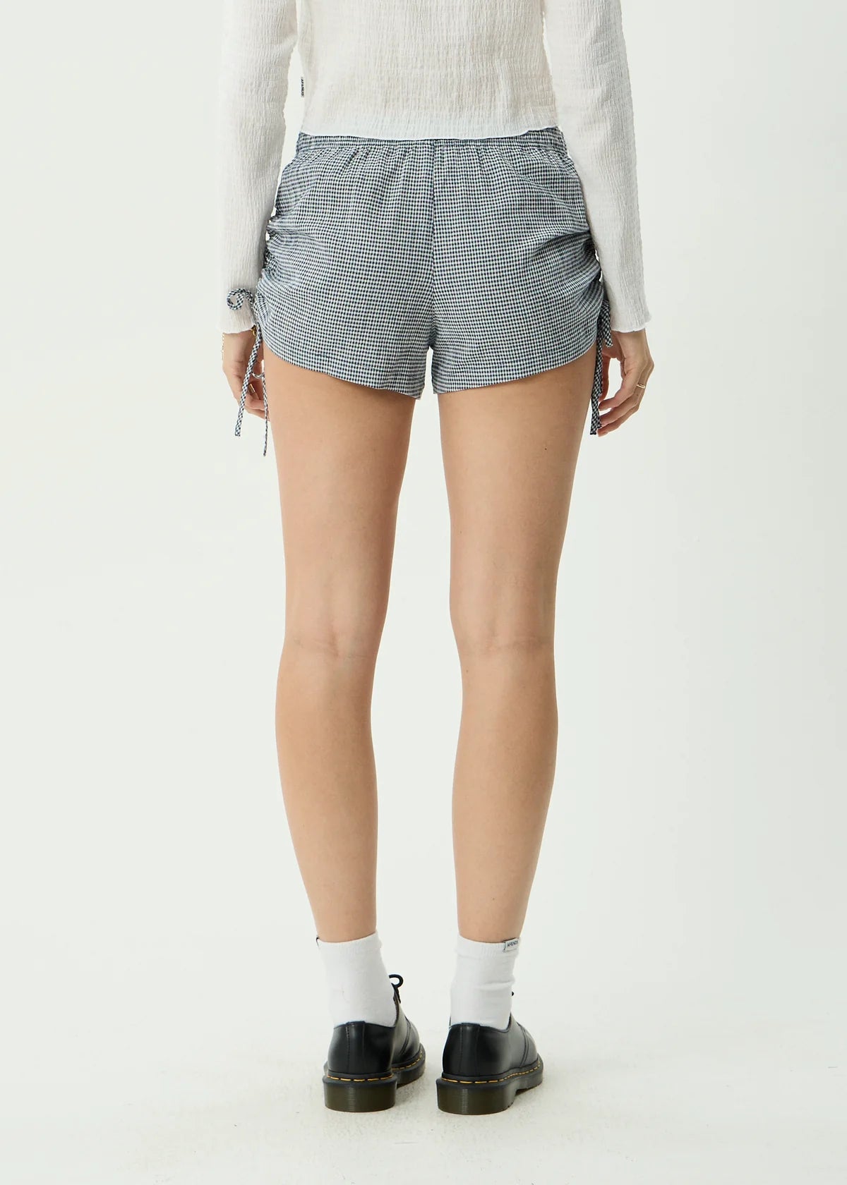 Afends Luella Indy Hemp Low Rise Short - Navy Check