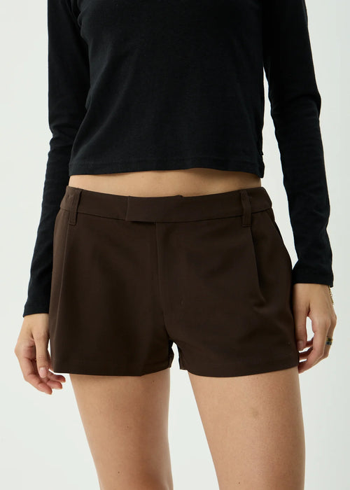 Afends Demi Recycled Low Rise Short - Coffee