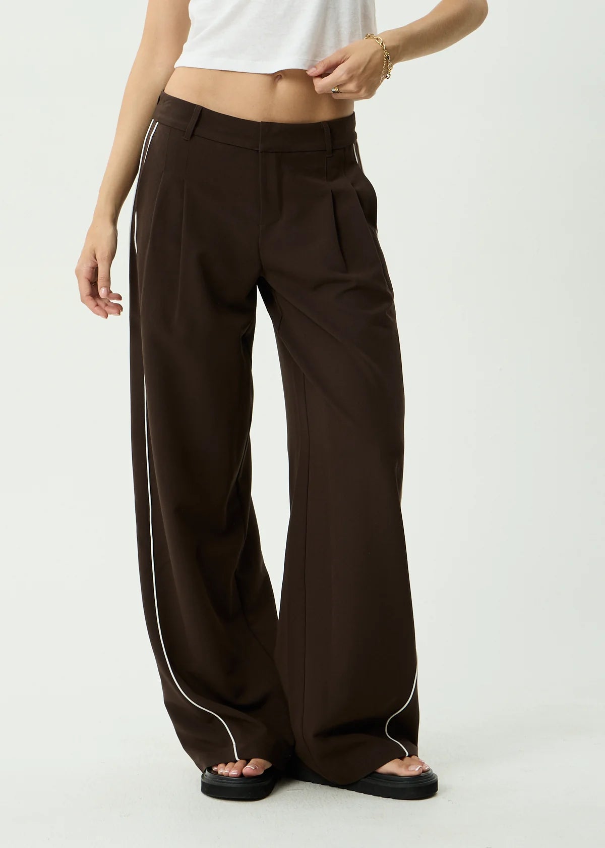 Afends Dita Low Rise Trouser Coffee