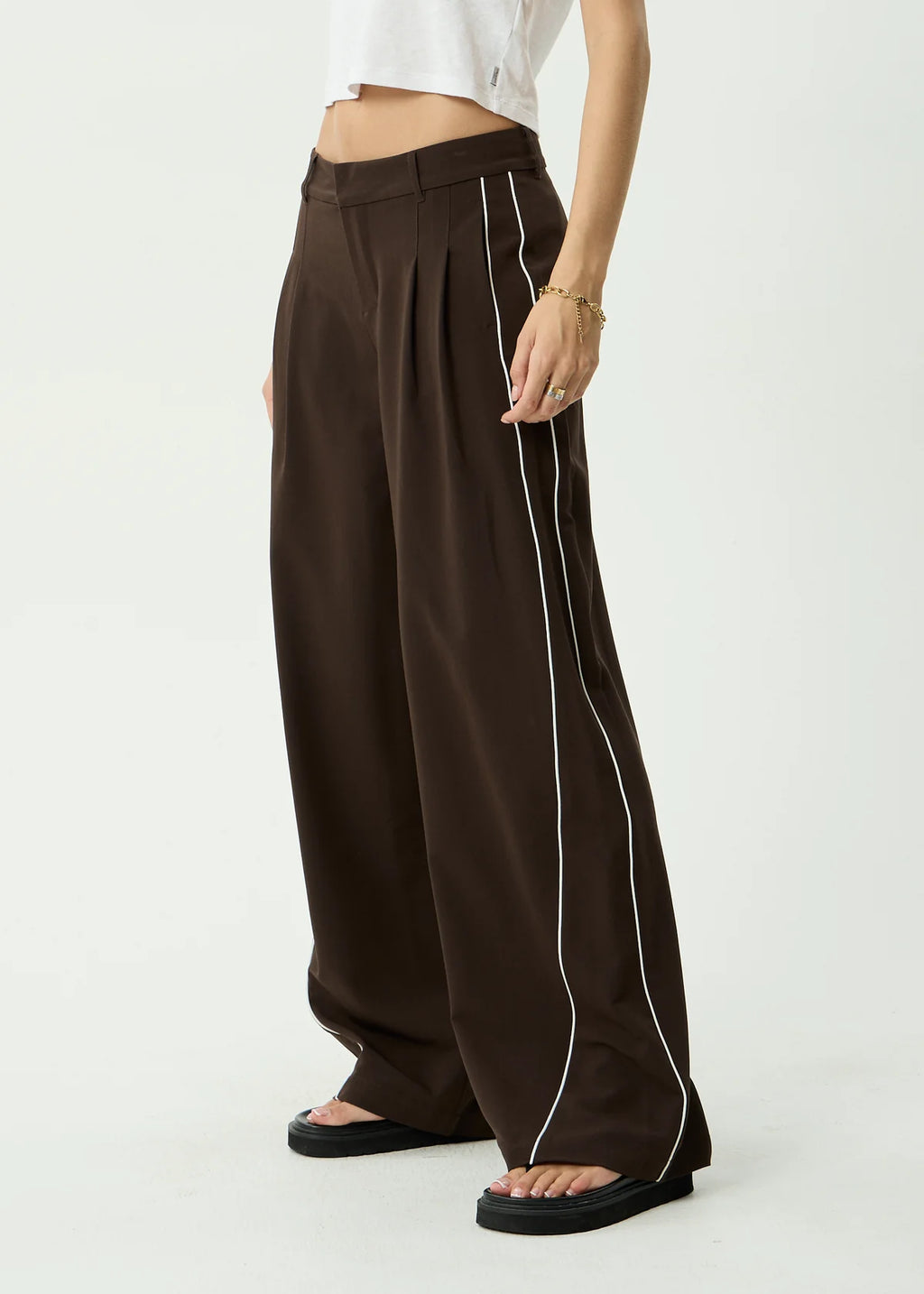 Afends Dita Low Rise Trouser Coffee