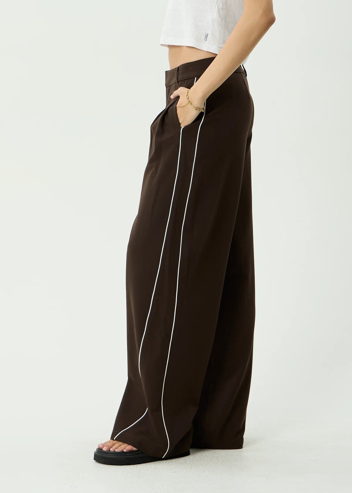 Afends Dita Low Rise Trouser Coffee