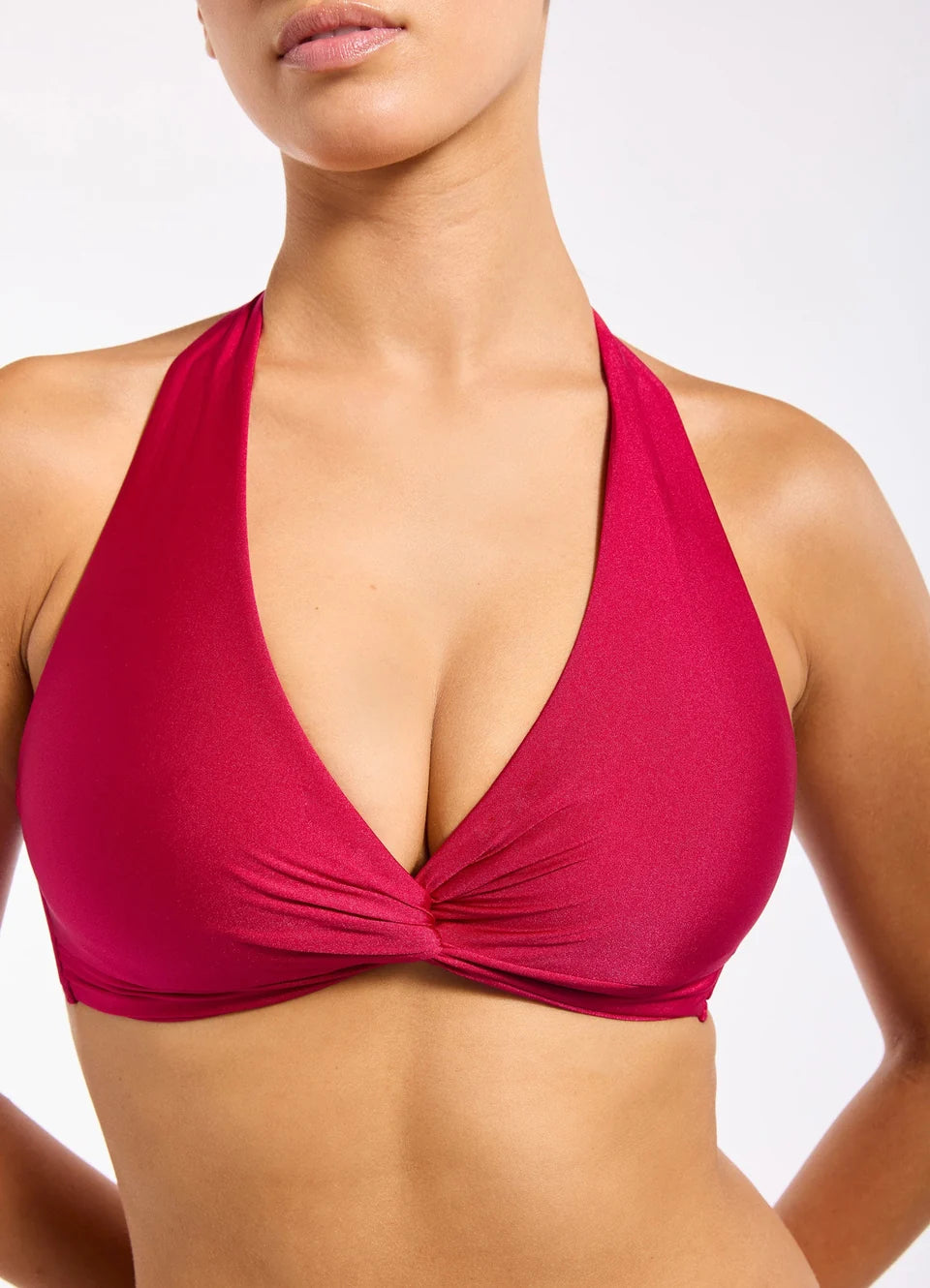 Jets Shine Twist Front Bikini Top
