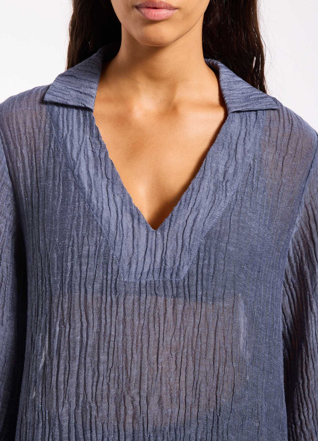 Jets Wave Gauze Sheer Full Length Cover Up
