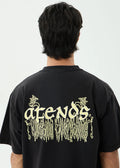 Afends Pent-A-Gone Recycled Heavyweight Boxy Tee - Stone Black
