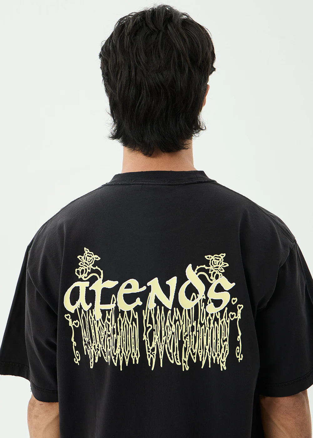 Afends Pent-A-Gone Recycled Heavyweight Boxy Tee - Stone Black