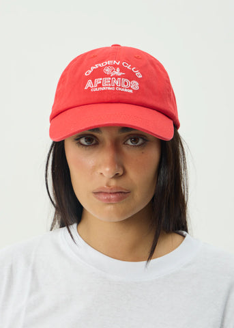 Afends Cultivate Recycled Panelled Cap - Tomato