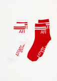 Split - Recycled Socks Two Pack - Tomato