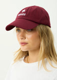 Afends Burnin Recycled Six Panel Cap Burgundy