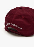 Afends Burnin Recycled Six Panel Cap Burgundy