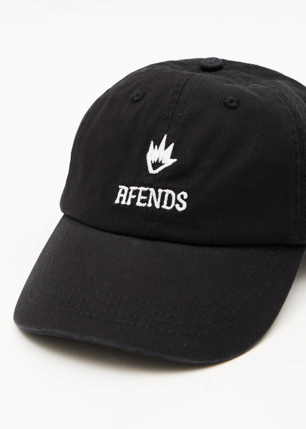 Afends Burnin Recycled Six Panel Cap Stone Black