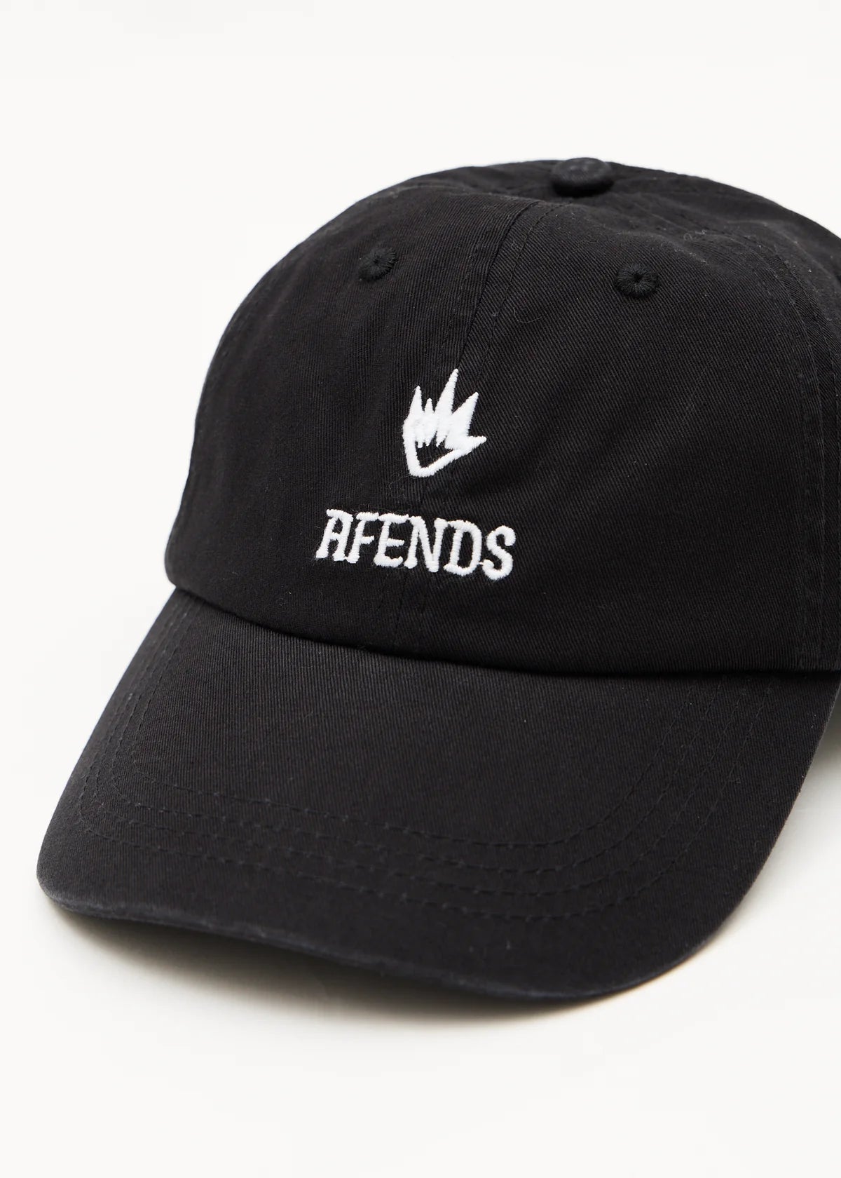 Afends Burnin Recycled Six Panel Cap Stone Black