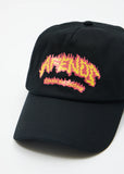 Afends Flame On Recycled Five Panel Cap - Black