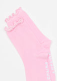 Afends Frill Seeker Recycled Socks Two Pack - Pink / White