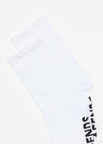 Afends Frill Seeker Recycled Socks Two Pack - Pink / White