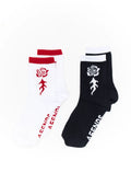 Afends Desert Rose Recycled Two Pack Socks - White / Navy