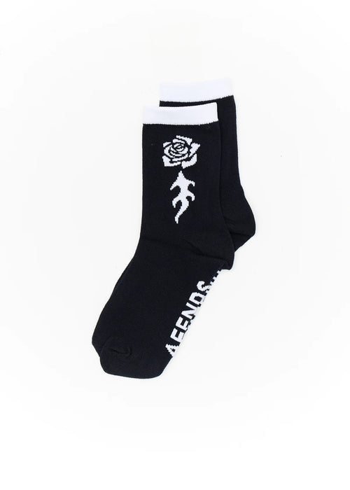 Afends Desert Rose Recycled Two Pack Socks - White / Navy
