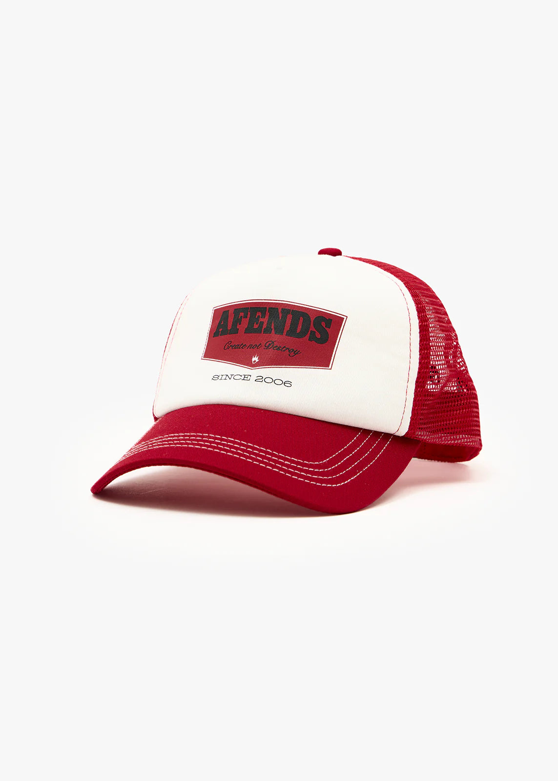 Afends Trophy Recycled Trucker Cap - Ketchup
