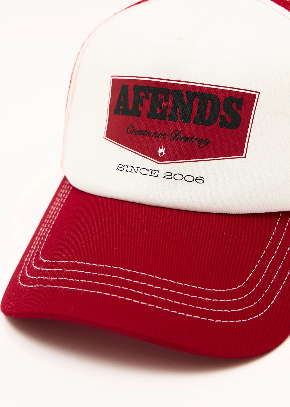 Afends Trophy Recycled Trucker Cap - Ketchup