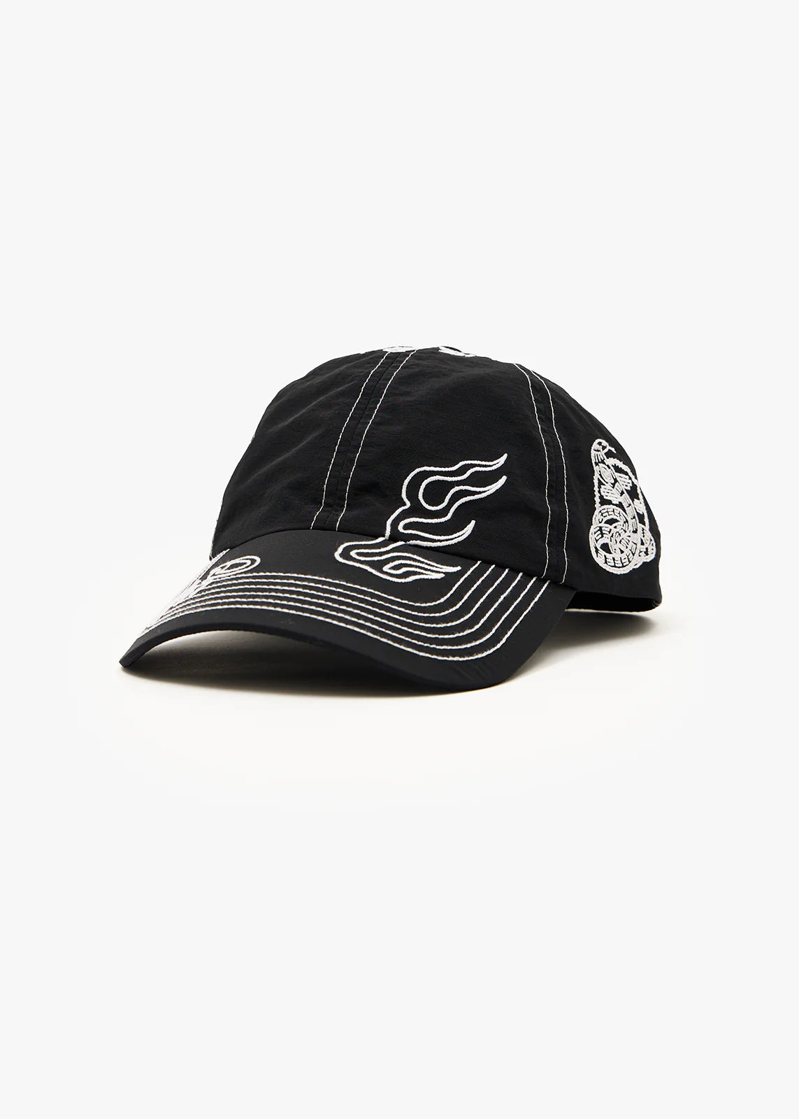 Afends Motor Recycled Six Panel Cap Black