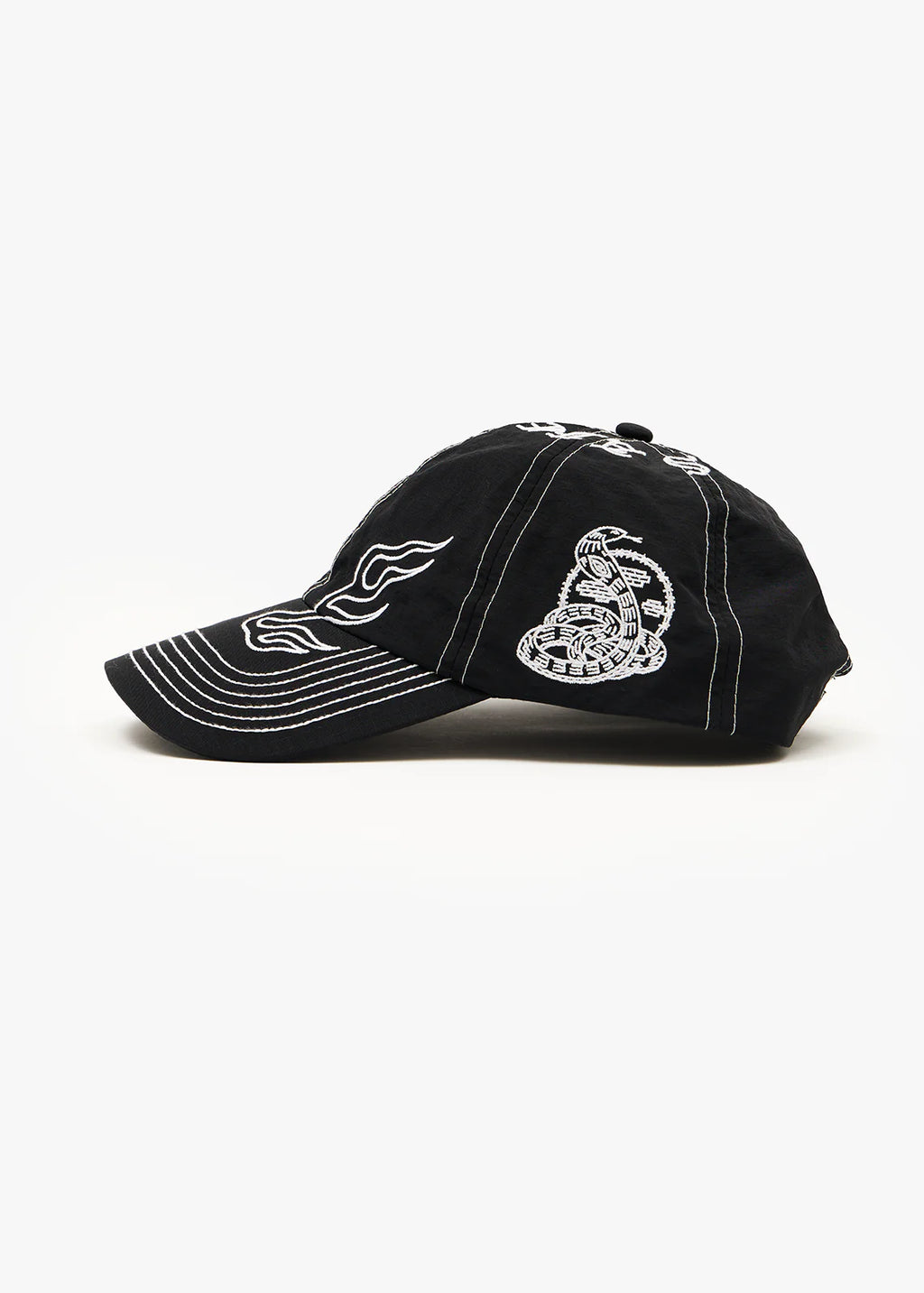 Afends Motor Recycled Six Panel Cap Black