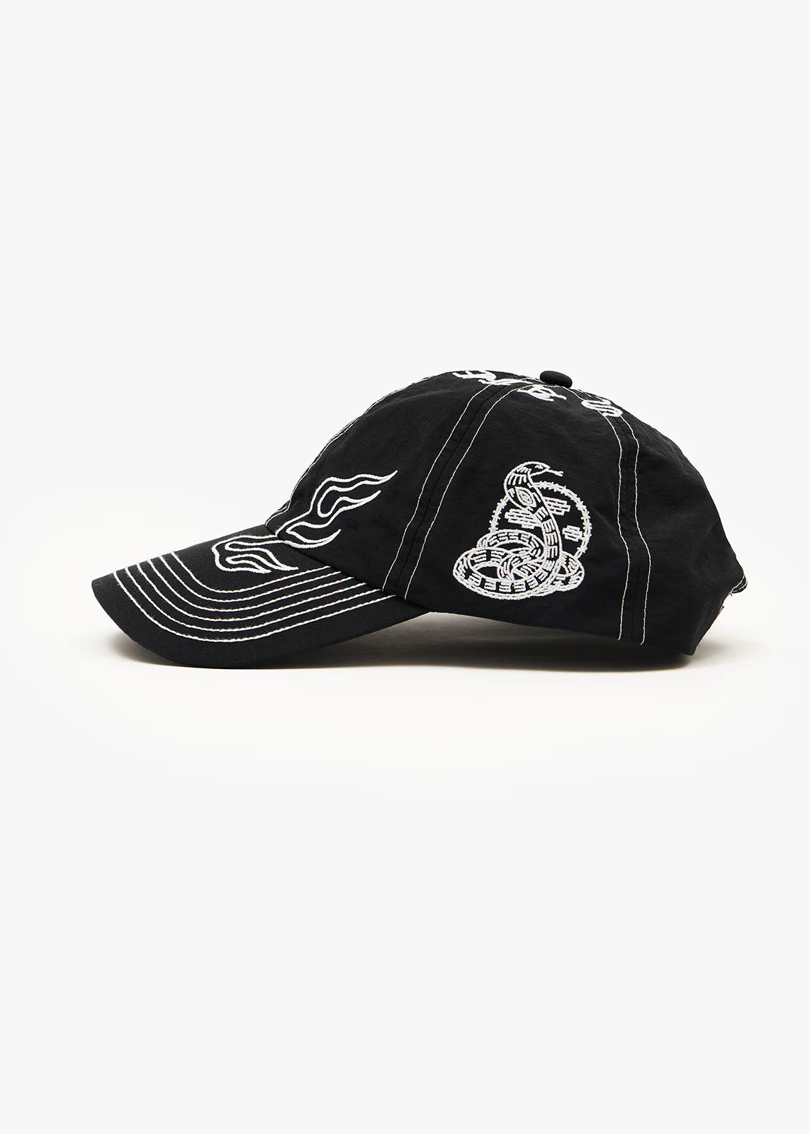 Afends Motor Recycled Six Panel Cap Black