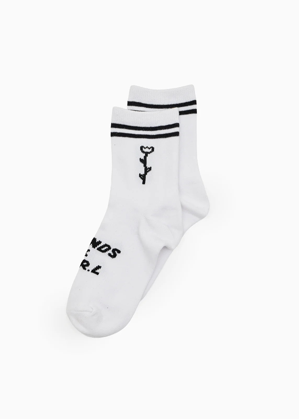Afends Double Vision Recycled Two Pack Socks - Black / White