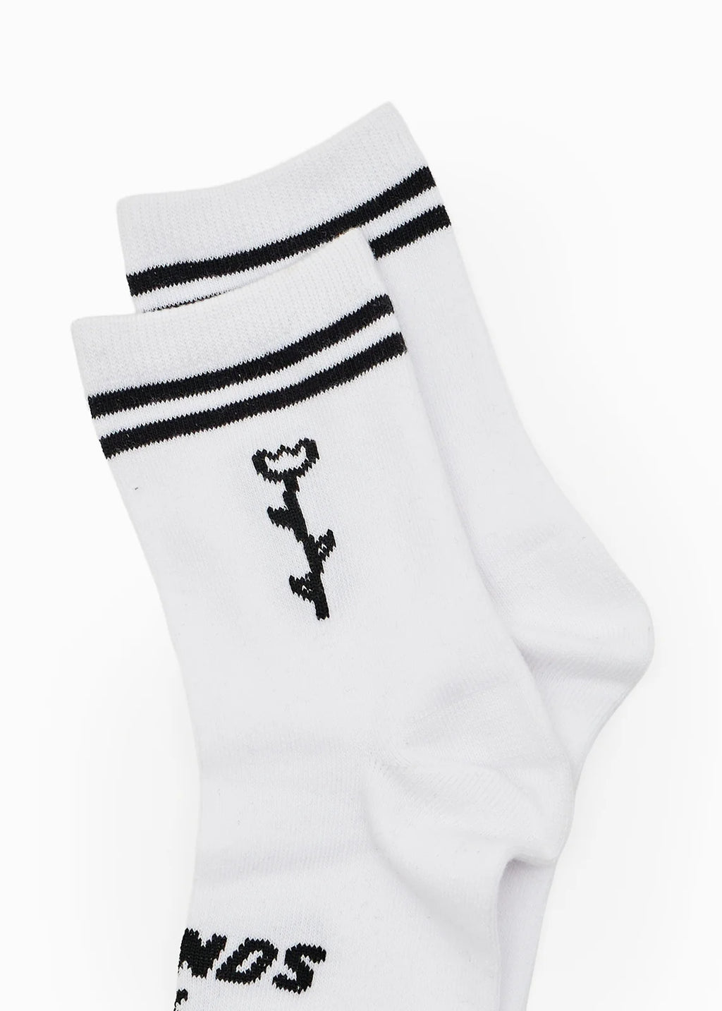 Afends Double Vision Recycled Two Pack Socks - Black / White