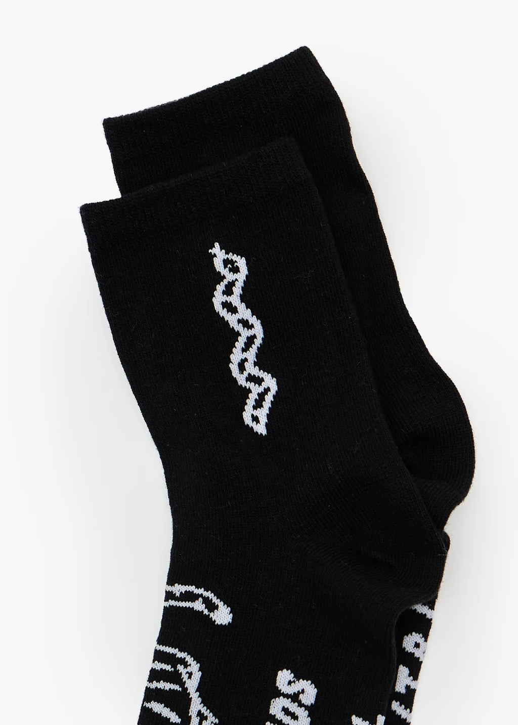 Afends Double Vision Recycled Two Pack Socks - Black / White