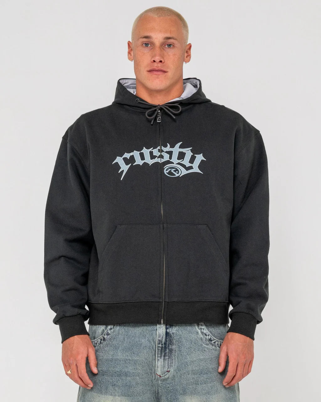 Rusty Monty Zip Through Fleece Hoodie