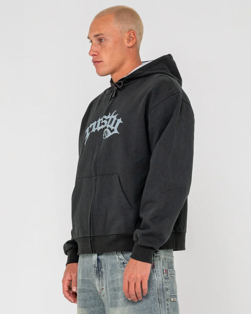 Rusty Monty Zip Through Fleece Hoodie