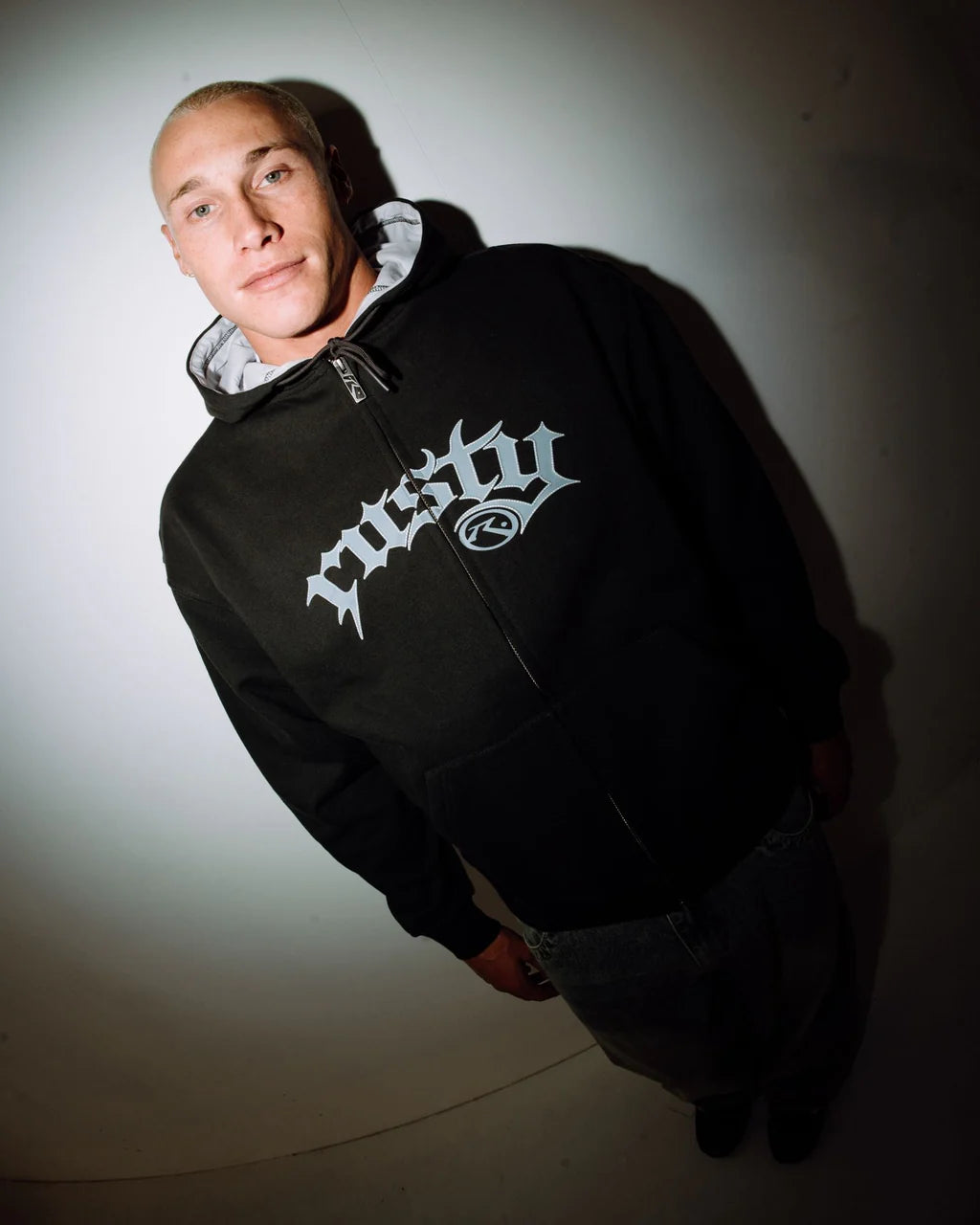 Rusty Monty Zip Through Fleece Hoodie