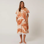 Ocean & Earth Ladies Palm Zip Front Hooded Poncho