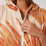 Ocean & Earth Ladies Palm Zip Front Hooded Poncho