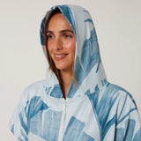 Ocean & Earth Ladies Palm Zip Front Hooded Poncho