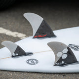 FCS II Al Merrick Twin + 1 PC Grey/Charcoal M-L Stabiliser Fin Set