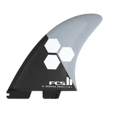 FCS II Al Merrick Twin + 1 PC Grey/Charcoal M-L Stabiliser Fin Set
