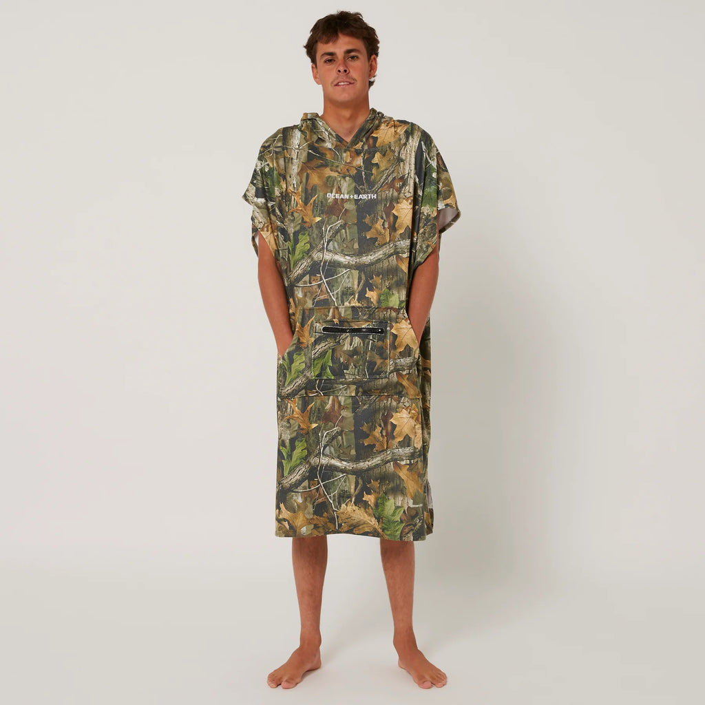 Ocean & Earth Real Camo Hooded Poncho