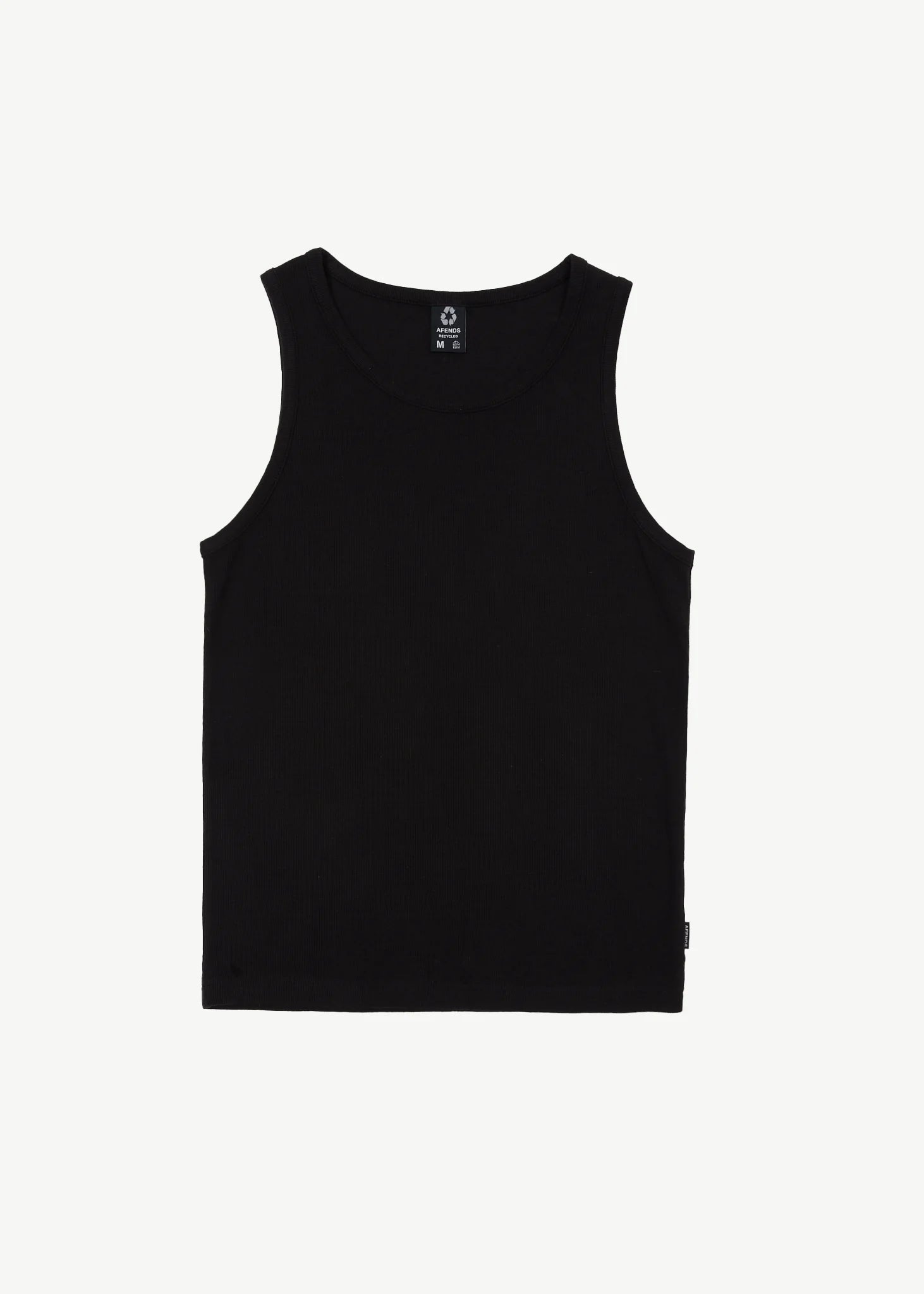 Afends Paramount Recycled Rib Singlet Black