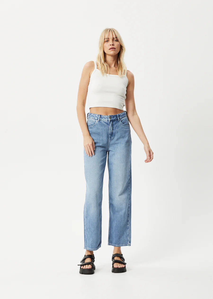 Afends Shelby Hemp Denim Wide Leg Jean Long