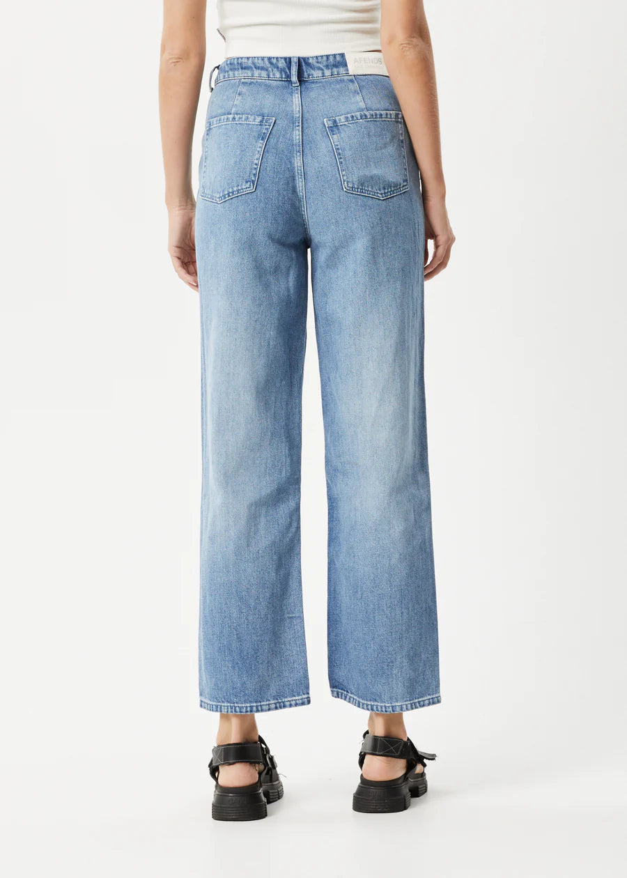 Afends Shelby Hemp Denim Wide Leg Jean Long