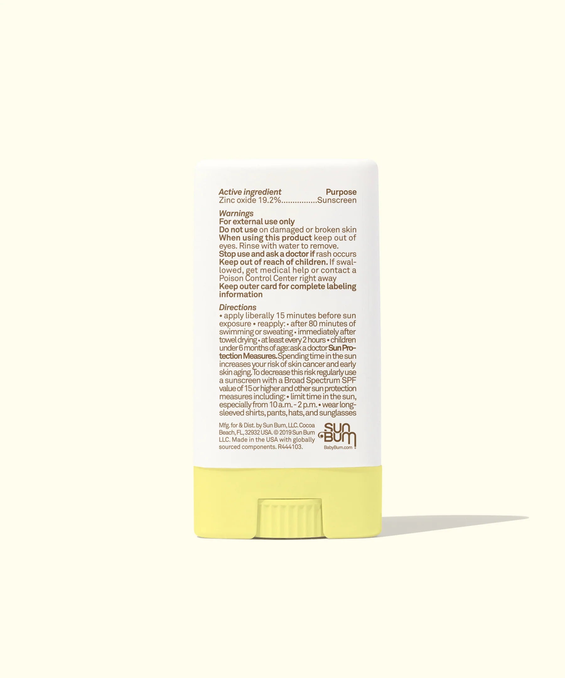 Sun Bum Baby Bum SPF 50 Mineral Sun Screen Face Stick 13g