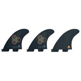 FCS II CI PC Large Black/Flame Tri Retail Fins
