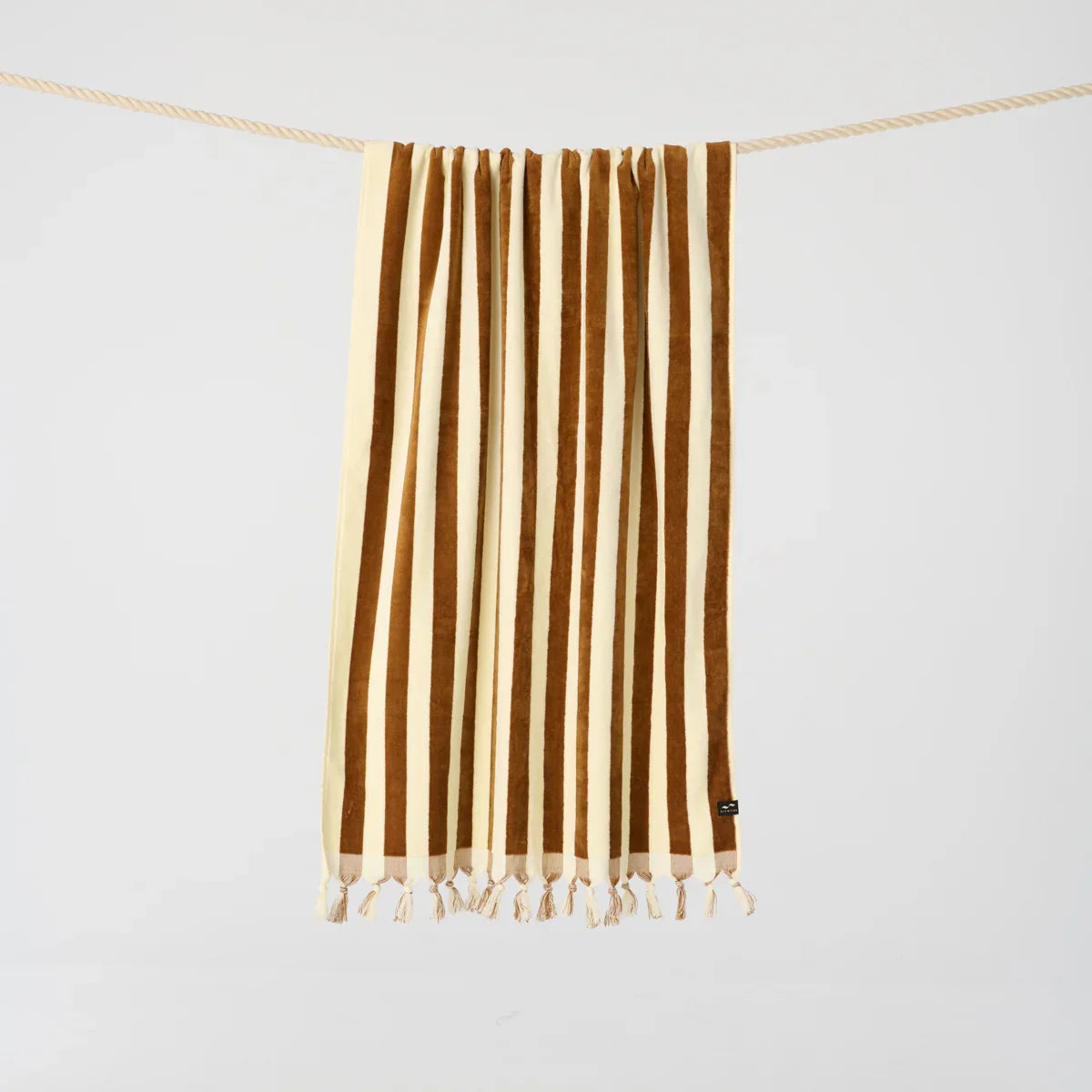 Slowtide Cabana Fringe Premium Woven Towel - Brush