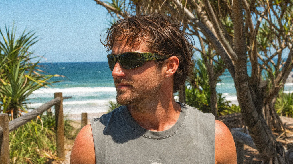Carve Moray Matte Camo Frame and G15 Green Polarized Lens