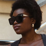 Yoshi Gloss Black Gold Grey Polarized