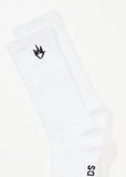 Flame Socks Three Pack - White