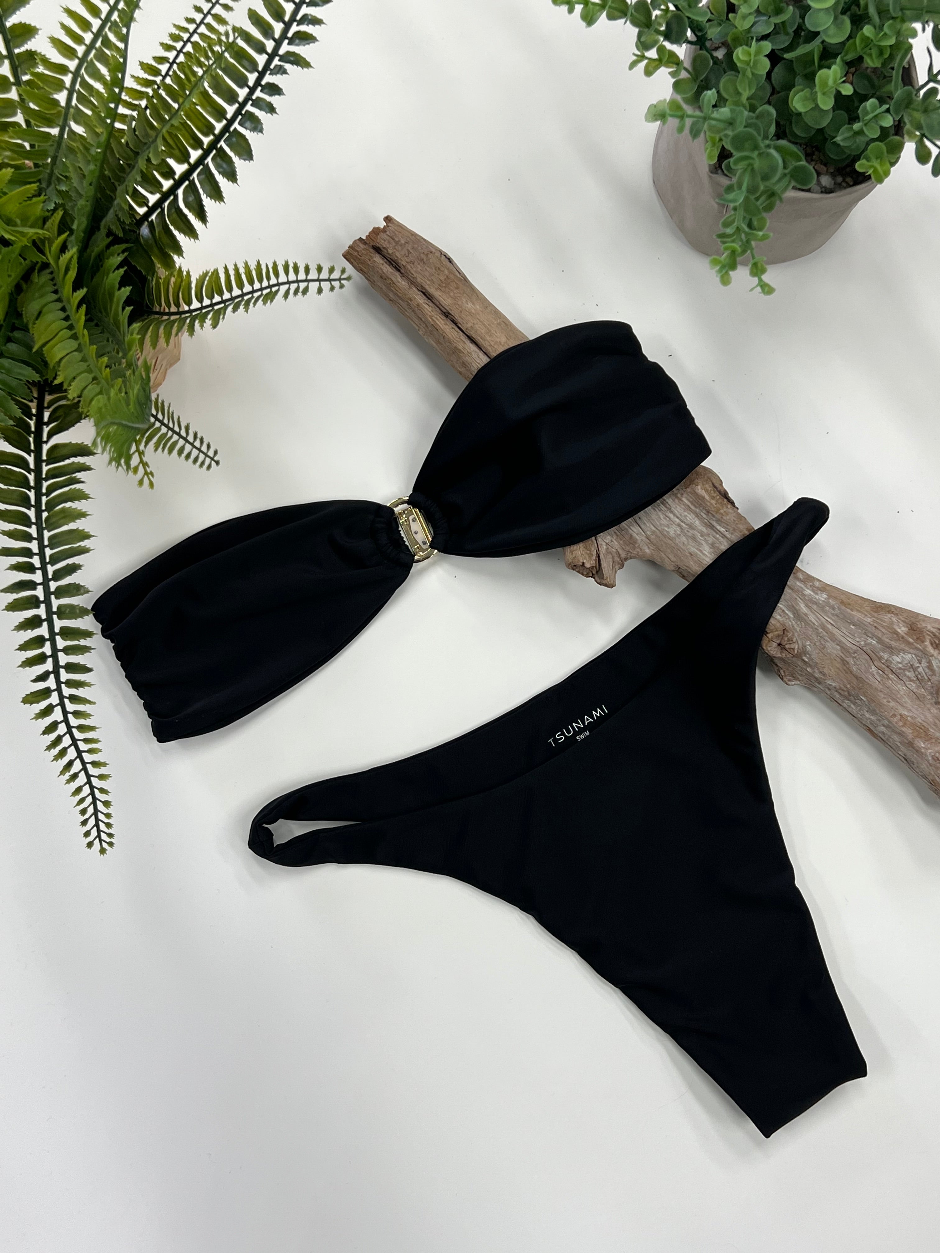 Tsunami Swim One Mile Bandeau Black