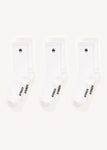 Flame Socks Three Pack - White