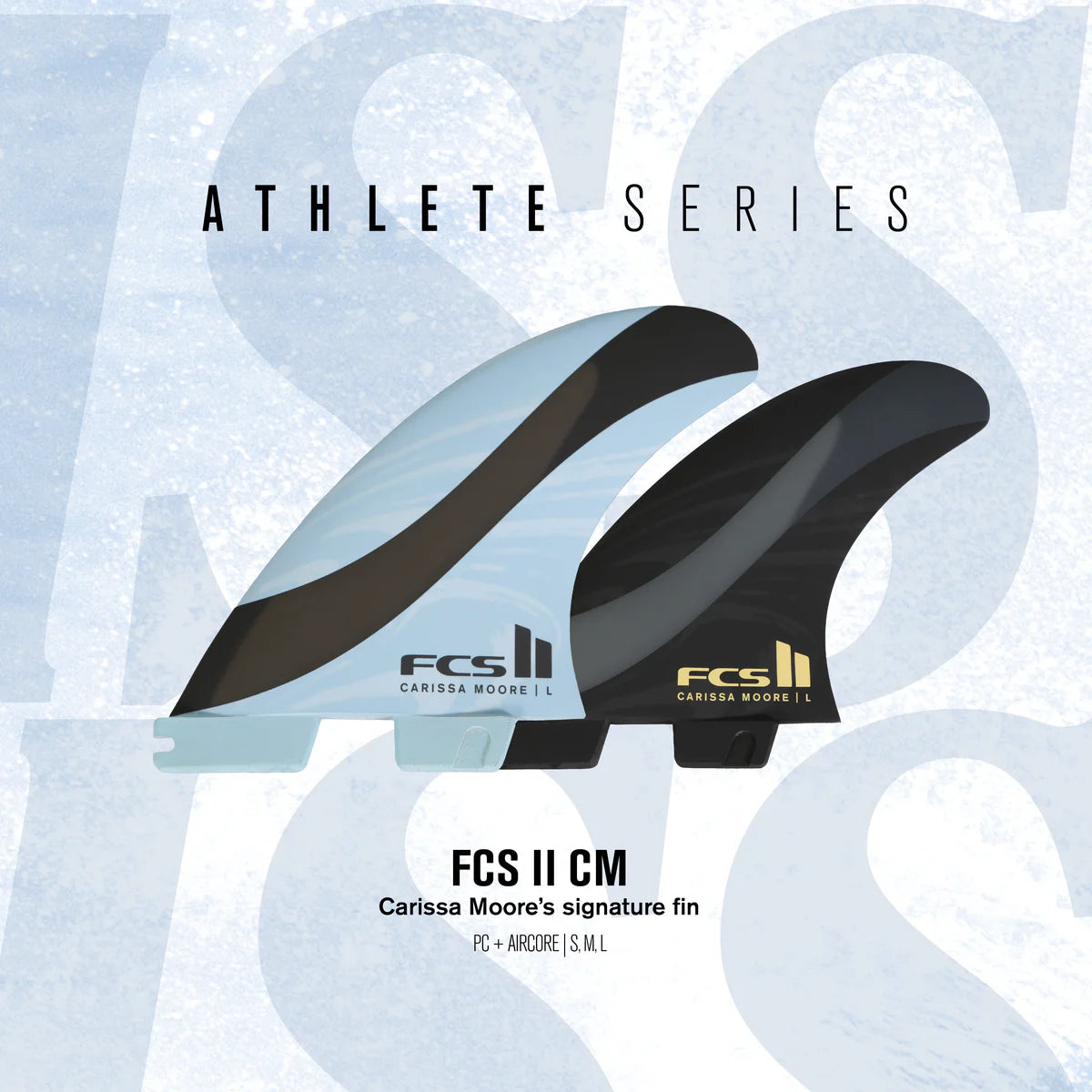 FCS II CM PC Aircore Blue/Black Medium Tri Retail Fins