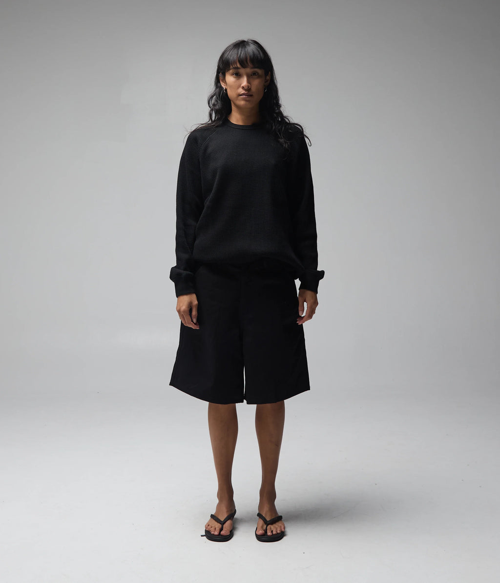 Former AG Raglan Waffle Crew Black